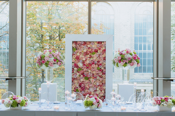 wedding flower wall